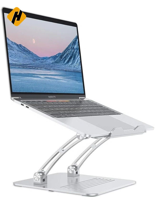 هوها حامل دفتر للكمبيوتر المحمول يصل إلى 17 بوصة ، متوافق مع MacBook Air ، Pro ، Dell ، Samsung ، Lenovo قابل للتعديل مع تنفيس الحرارة  - Image 1
