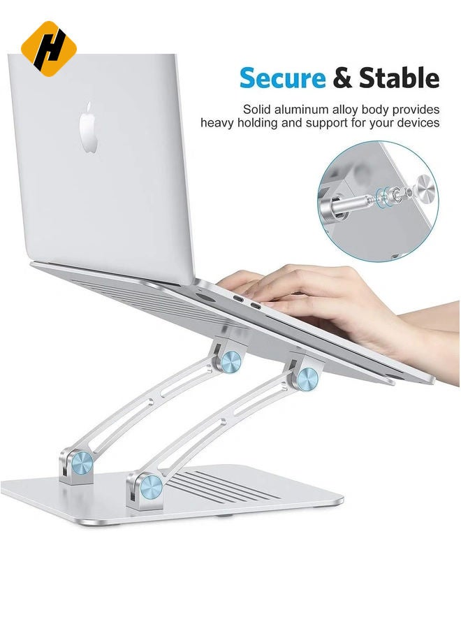هوها حامل دفتر للكمبيوتر المحمول يصل إلى 17 بوصة ، متوافق مع MacBook Air ، Pro ، Dell ، Samsung ، Lenovo قابل للتعديل مع تنفيس الحرارة  - Image 3