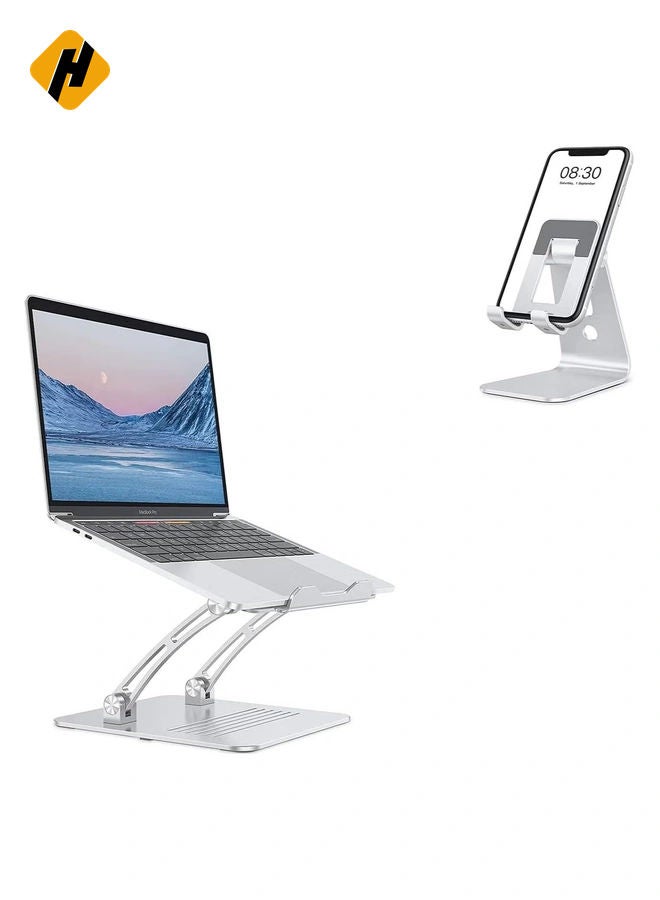 هوها حامل دفتر للكمبيوتر المحمول يصل إلى 17 بوصة ، متوافق مع MacBook Air ، Pro ، Dell ، Samsung ، Lenovo قابل للتعديل مع تنفيس الحرارة  - Image 2