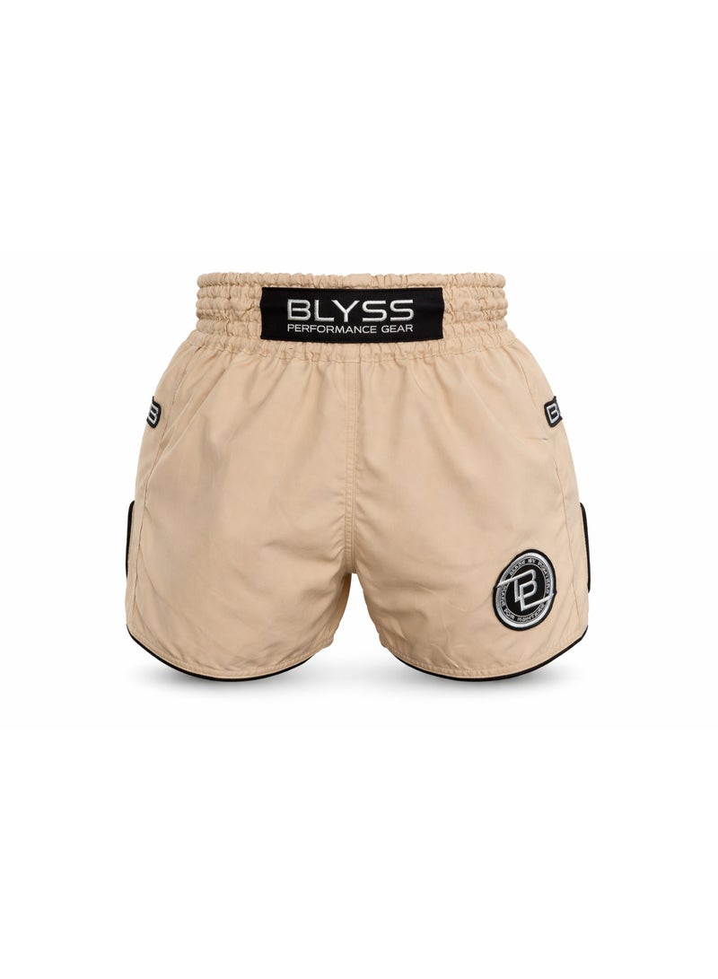 BLYSS Performance Gear Muay Thai Shorts PULSE Beige - Image 1