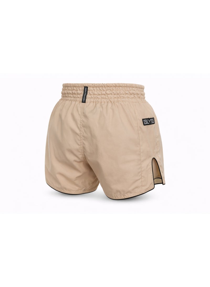 BLYSS Performance Gear Muay Thai Shorts PULSE Beige - Image 3