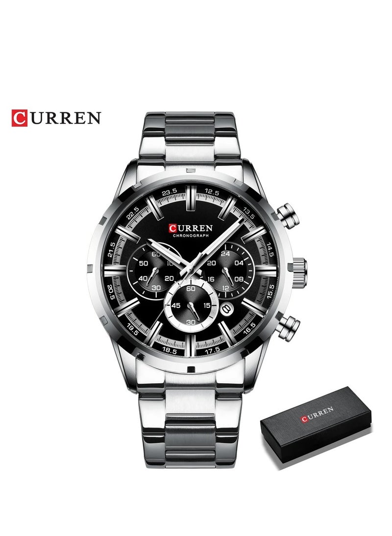 CURREN CURREN Hot Fashion Mens Watches Top Brand Luxury Wrist Watch Quartz Clock Watch Men Waterproof Chronograph  - Image 1
