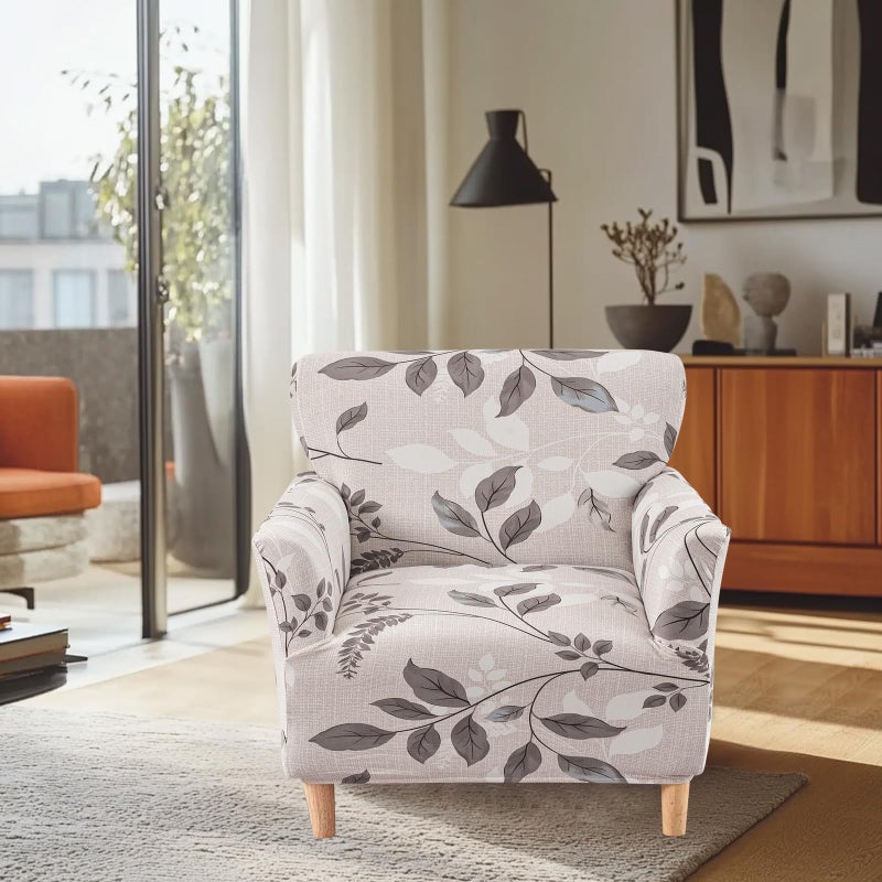 FUANGUI Banquet Armchair Slipcover Chair Covers with Arms Stretch Club Chair Slipcover Soft Armchair Sofa Covers Anti-Slip Furniture Protector for Dogs Pets Home Living Room Decor - Image 3