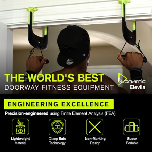 Duonamic Eleviia: World’s Best Portable Pullup Bar | Doorway Pull Up Bar For Home, Workplace or Travel | Exercise and Transform Yourself on Your Own Terms | Safe and Most Portable Way to Exercise - Image 3