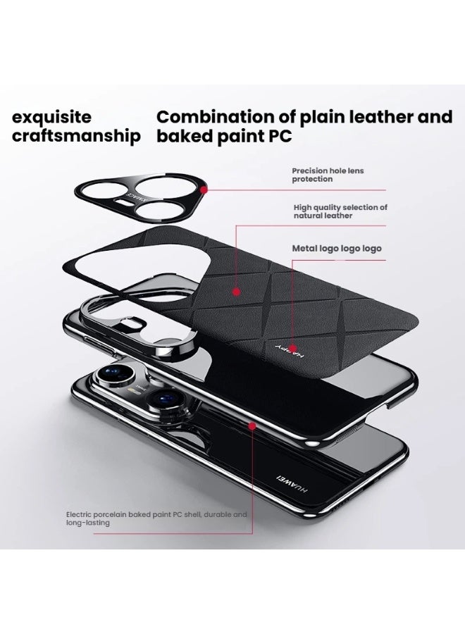 Suitable for Huawei Pura 80Ultra/80Pro/Pro+/80 mobile phone case plain leather anti-fall mobile phone protective cover - Image 3