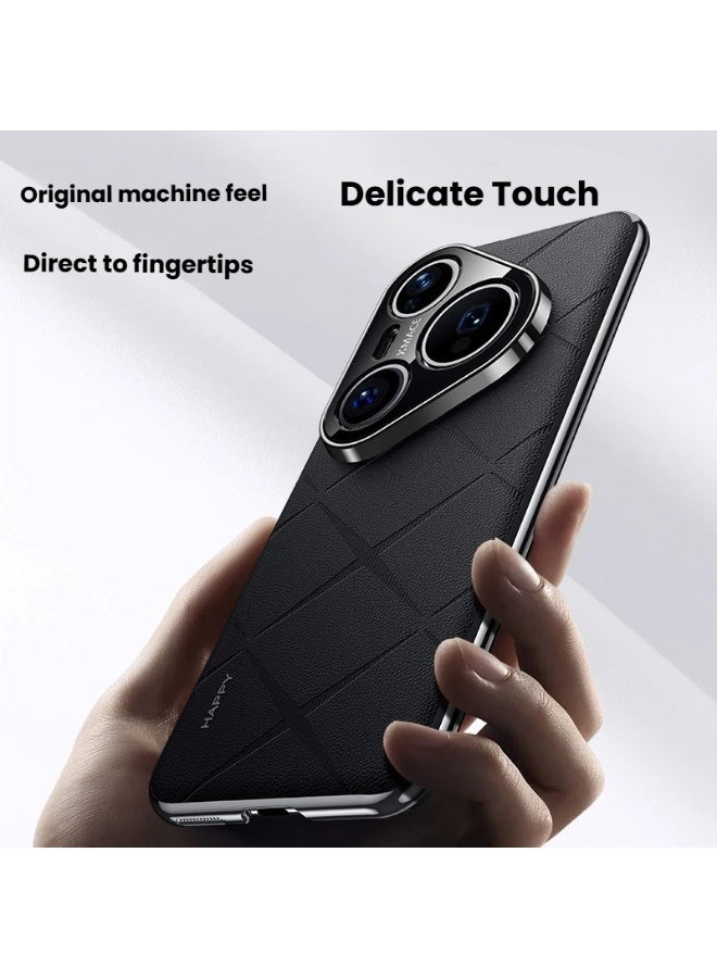 Suitable for Huawei Pura 80Ultra/80Pro/Pro+/80 mobile phone case plain leather anti-fall mobile phone protective cover - Image 2