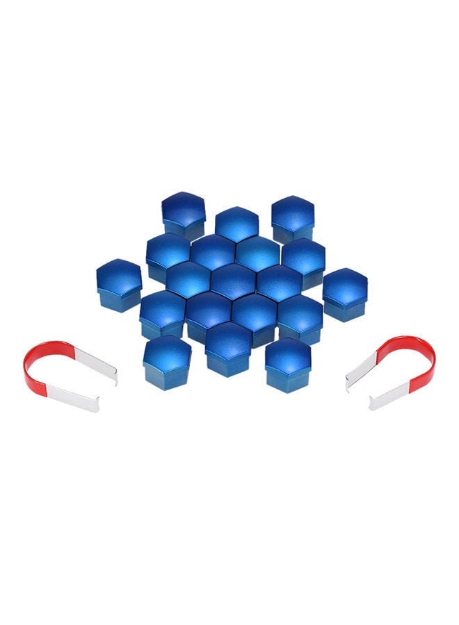 NIBEMINENT 20-Piece Universal Car Wheel Nut Cover Set With Removal Tool - Image 1