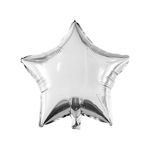 Simple polymer 18 Star Foil Mylar Balloons Party Decorations Silver 10 Pieces - Image 1