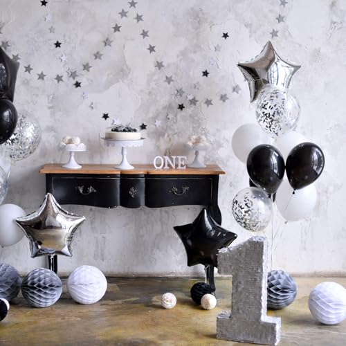 Simple polymer 18 Star Foil Mylar Balloons Party Decorations Silver 10 Pieces - Image 3
