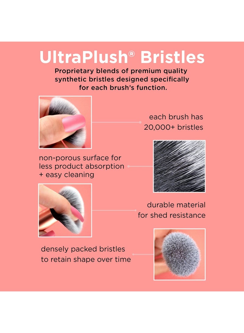 SOLARAE 4-Piece Face Makeup Brush Set with Synthetic Bristles for Blending & Buffing Concealer, Foundation, & Contour; Compatible with Liquid, Cream & Powder Products. - Image 5