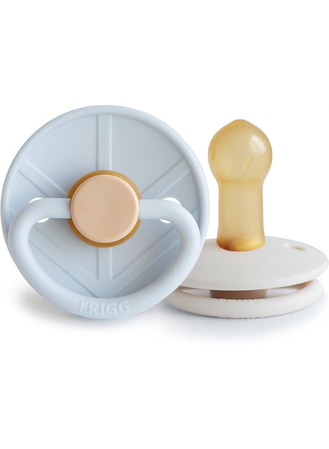 FRIGG لهاية FRIGG Little Viking من اللاتكس للأطفال 6-18 شهر 2-pack لون أزرق باودر/كريم - الحجم 2 - Image 1