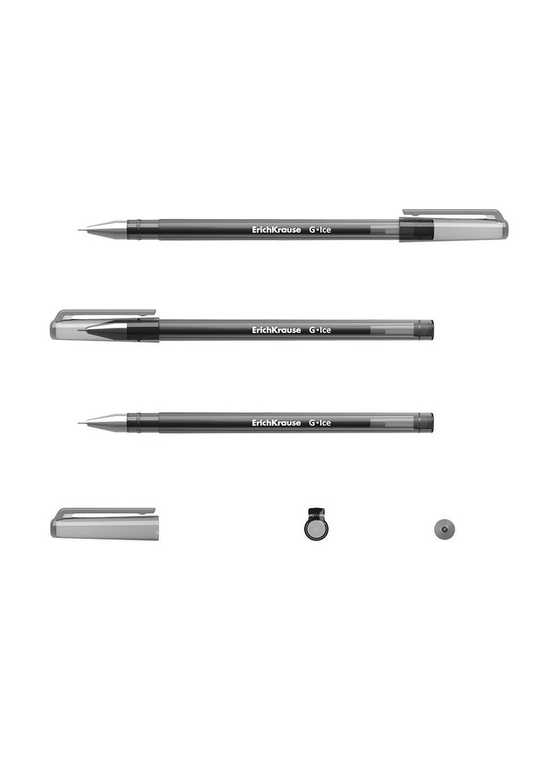 ErichKrause - Gel ink pen G-Ice Stick Original 0.5, ink color: black (box 12 pcs.) - Image 1