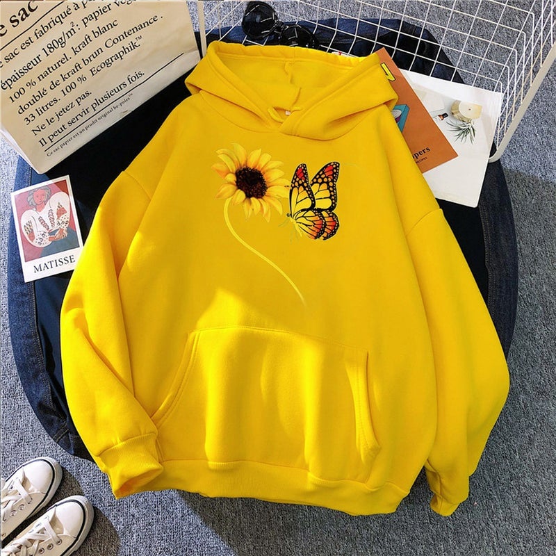 2024 Amazon ebay AliExpress Cross-border Independent Station eBay Creative Letters European and American Mens and Womens Hooded Sweats Yellow 