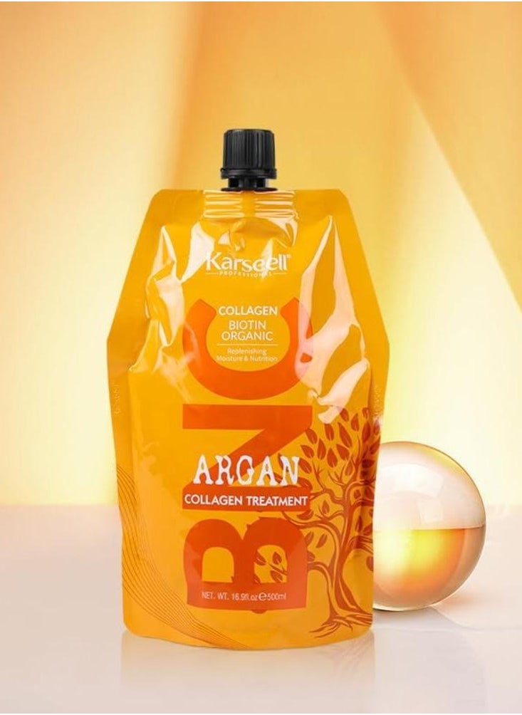 Karseell Karseell BNC Collagen Hair Treatment Mask - Deep Repair Conditioning Argan Oil Collagen Hair Mask Essence For Dry & Damaged Hair - 16.90 oz 500ml  - Image 1