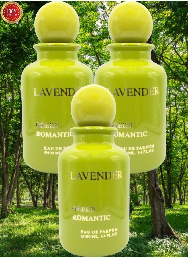 Lavender 3 Pieces Lavender Green Romantic Perfume 100ml EDP  - Image 1