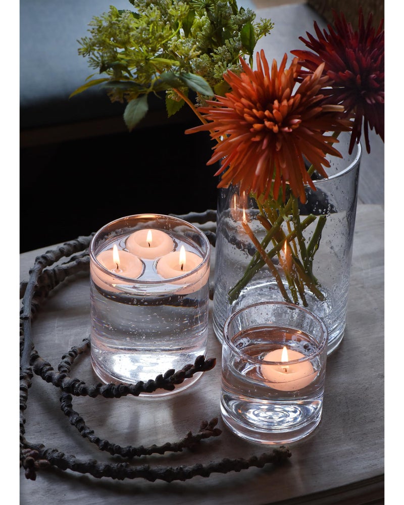 ARIAMOTION Hurricane Glass Candle Holders Set, Pillar Votive,Clear Seeded Bubbles Cylinder Vase,Modern Rustic Table Centerpieces Bulk, 3 Sizes 8 Inch 5 Inch 3.5 Inch Height - Image 5