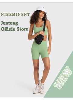 Women's Fitness Set 2-piece Seamless Vest+High Waisted Shorts Yoga Suit