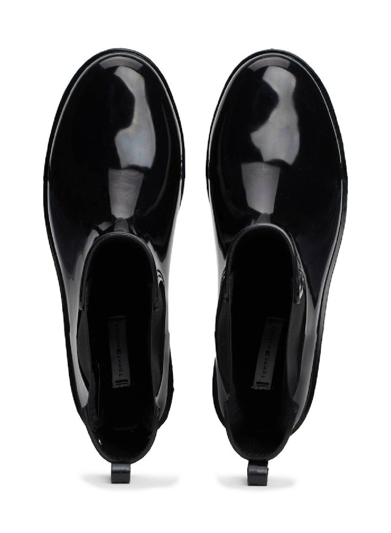 TOMMY HILFIGER Patent Cleat Rain Boots  - Image 4
