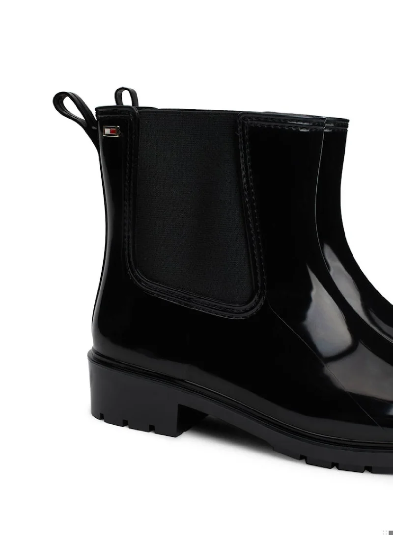TOMMY HILFIGER Patent Cleat Rain Boots