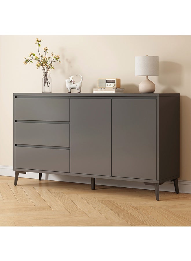JCB CHIC خزانة بار للقهوة مقاس 140×40×75 سم، خزانة جانبية عصرية متعددة الاستخدامات مزودة بدرجين ورفوف متعددة، خزانة تخزين للمطبخ، طاولة كونسول عصرية لغرفة المعيشة وغرفة الطعام والمدخل، خزانة زخرفية خشبية - Image 1