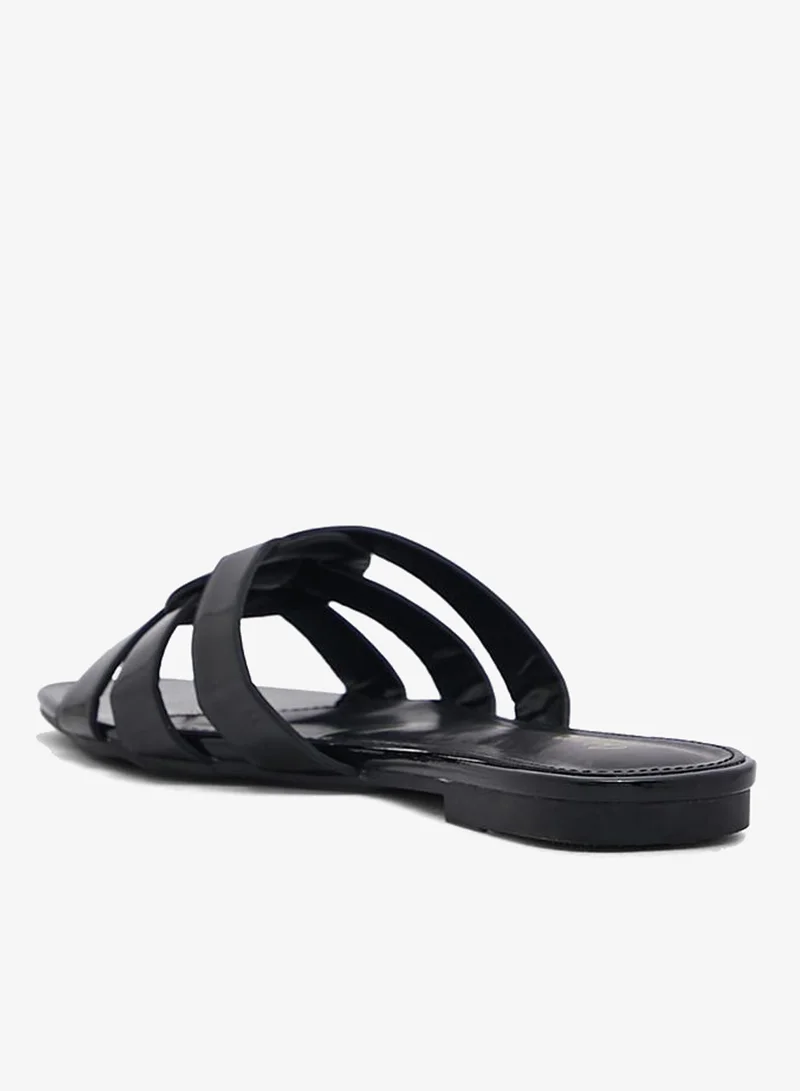 Ginger Interwoven Patent Flat Sandal