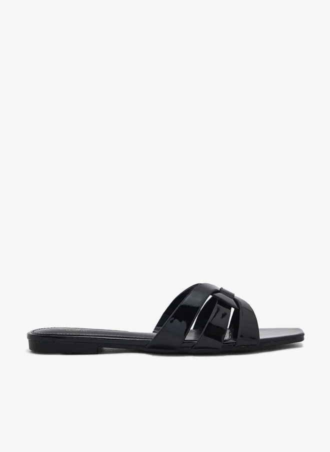 Ginger Interwoven Patent Flat Sandal