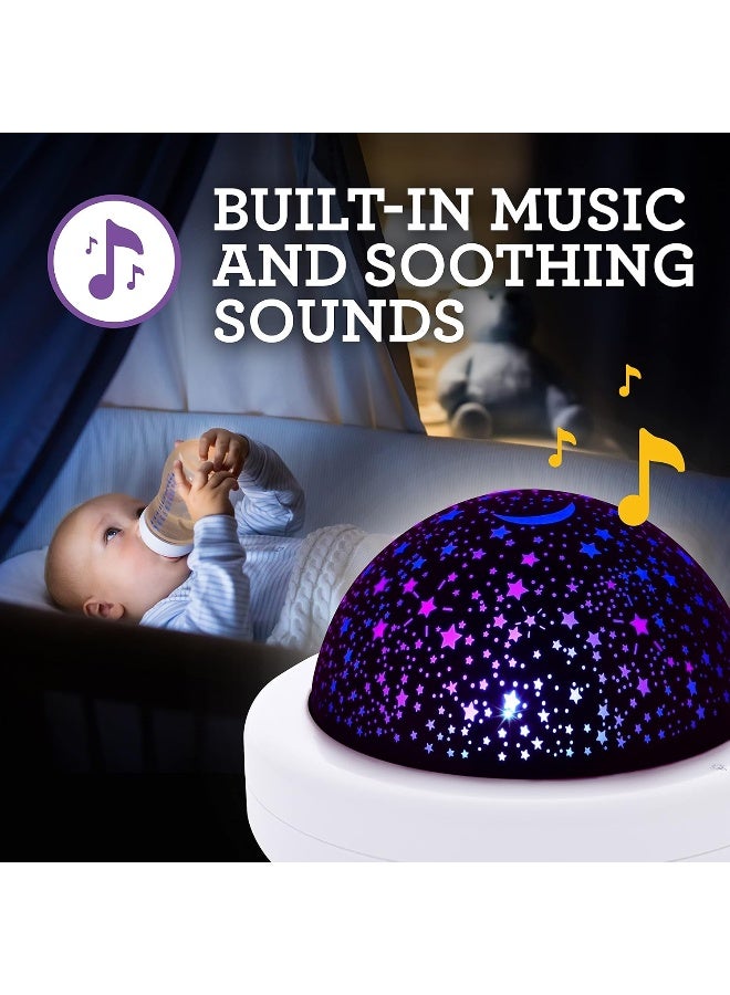 Project Nursery Project Nursery Big Globe Motion Light Show with Soothing Sounds and Music Ã¢â‚¬â€œ Multicolor Starlight Show with  - Image 4
