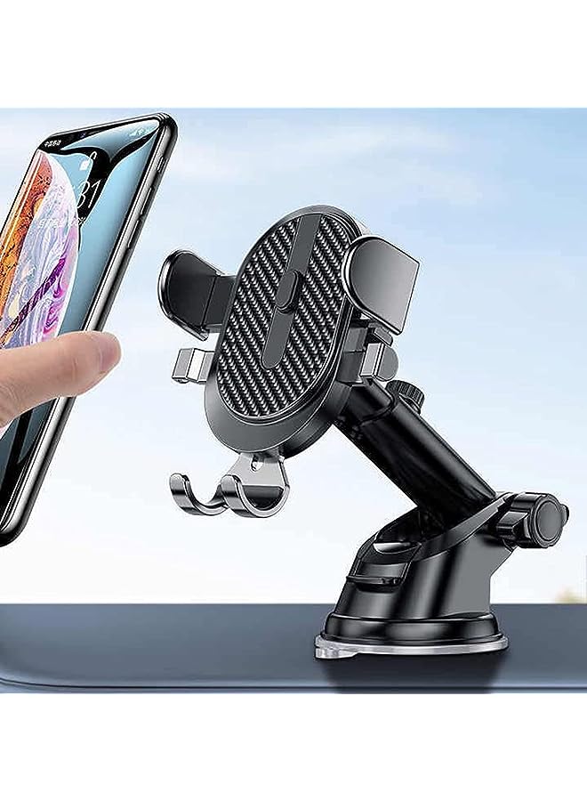PROMASS Mount for Car with Long Arm, Strong Sticky Gel Suction Cup,[Quick Lock & 100% Stable], [Anti-drop] Fit for All Phones. - Image 1