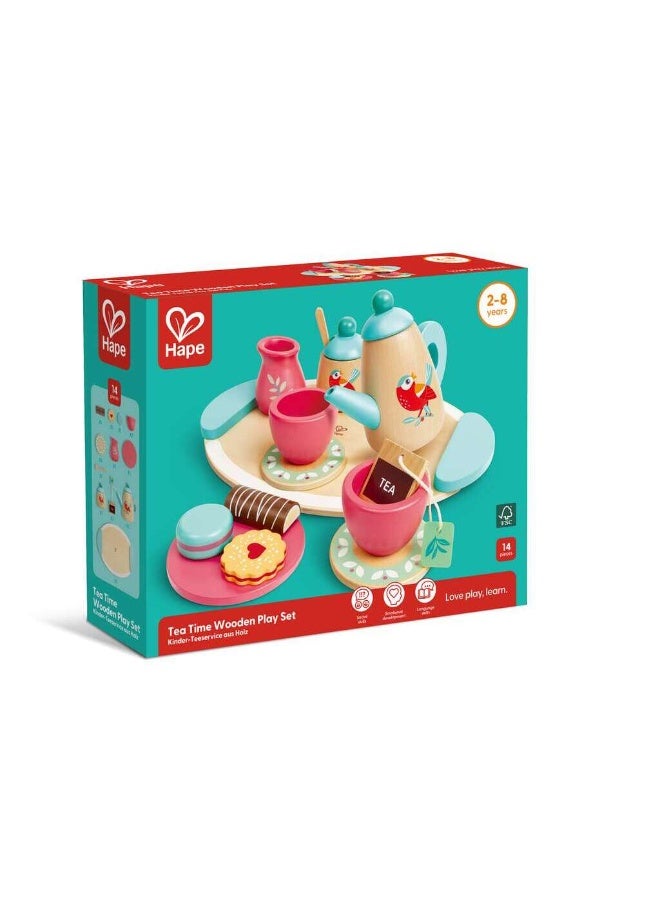 Hape مجموعة لعب الشاي الخشبية هابي E3207 - Image 2