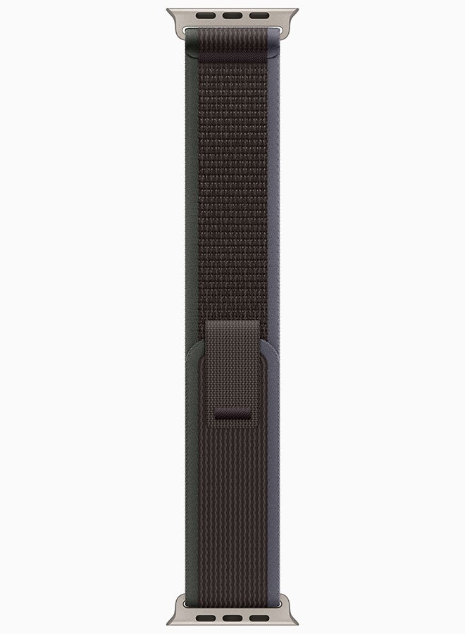 ابل  ساعة Ultra 2 GPS + Cellular، هيكل من التيتانيوم مقاس 49 مم مع مقاس S/M (الحزام يناسب معصم مقاس 130-180 مم) حلقة Trail Loop باللون الأزرق/الأسود - Image 3