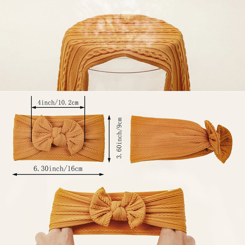 Children'S Jacquard Headband Elastic Nylon Baby Hair Accessories Bow Headband Baby Headband - Image 5