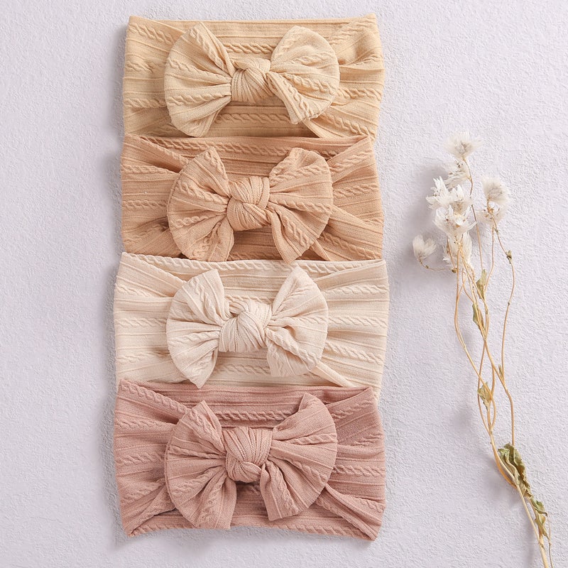 Children'S Jacquard Headband Elastic Nylon Baby Hair Accessories Bow Headband Baby Headband - Image 3