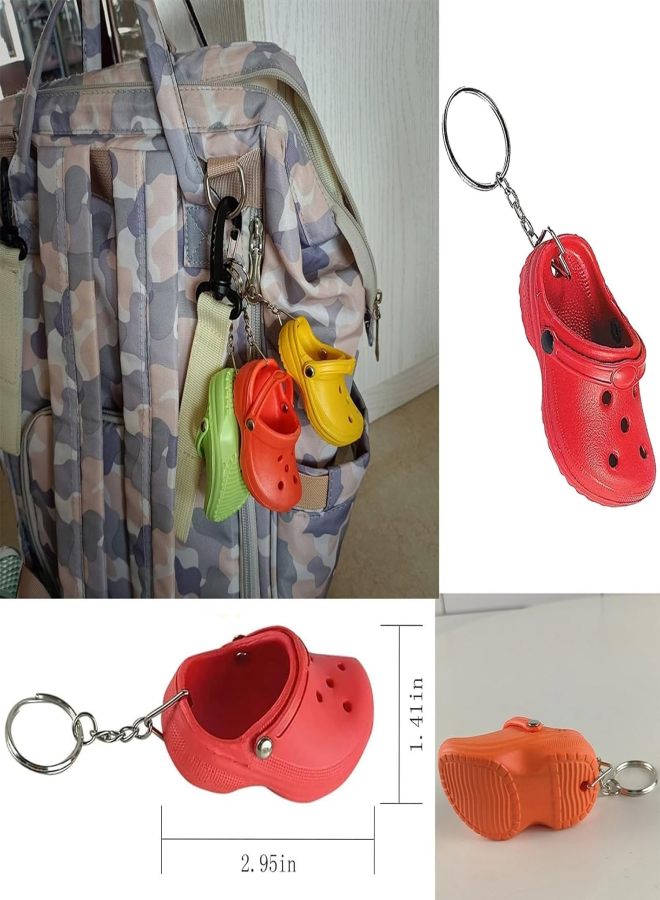 21 pieces of cute shoe ornaments pendant DIY hole shoes pendant keychain color - Image 3