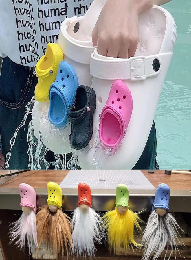 21 pieces of cute shoe ornaments pendant DIY hole shoes pendant keychain color - Image 4
