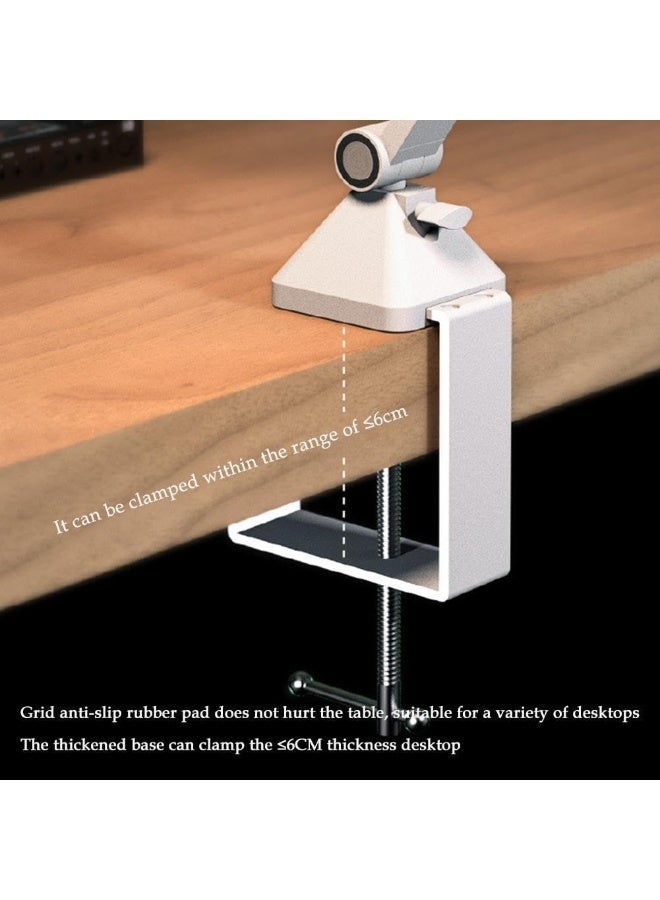 والالا حامل ميكروفون مكتبي قابل للتعديل - ذراع ذراع قابل للطي بسعة تحميل ٣ كجم، حامل ميكروفون منخفض الارتفاع للبث المباشر والألعاب والبودكاست والاستوديو والمكتب | ذراع تعليق محمول، مشبك وبرغي، لا يتطلب حفرًا - Image 4