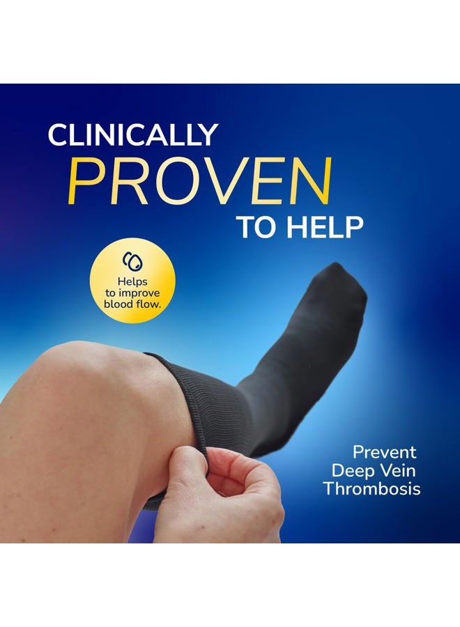 Dr. Scholl's Scholl Flight Socks - Clinically Proven Compression Socks for Flight Travel - Help Prevent Swollen Ankles and Deep Vein Thrombosis (DVT) - Sheer - Size 9-12, 1 Pair - Image 3