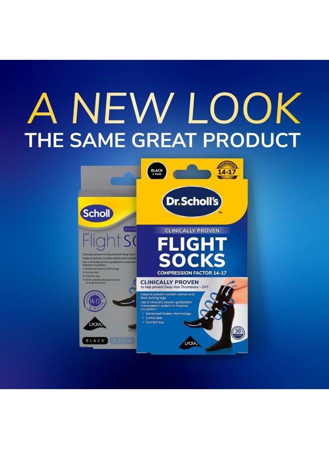 Dr. Scholl's Scholl Flight Socks - Clinically Proven Compression Socks for Flight Travel - Help Prevent Swollen Ankles and Deep Vein Thrombosis (DVT) - Sheer - Size 9-12, 1 Pair - Image 2
