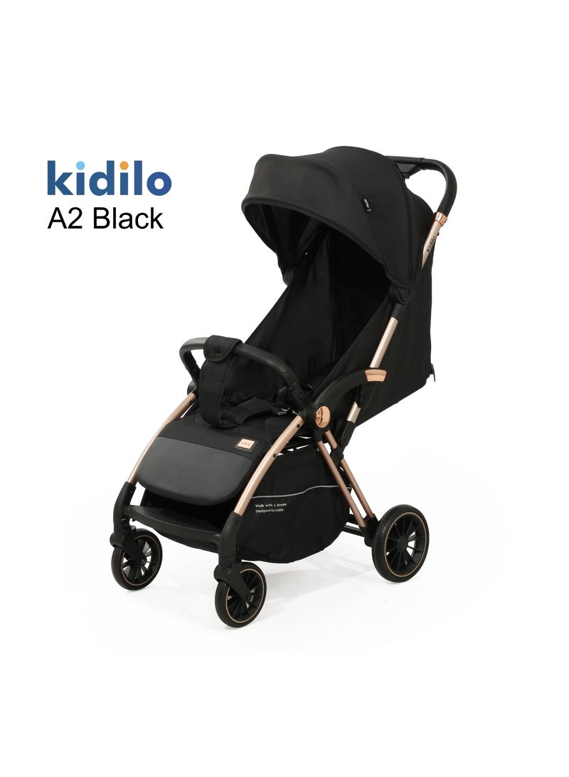 Kidilo Lightweight Travel Stroller - Flight-Approved, One-Touch Automatic Fold & Compact Suitcase Design - Image 2