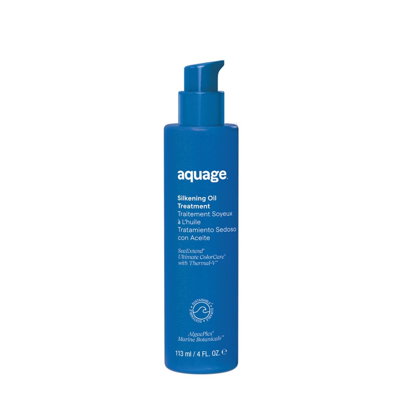 AQUAGE SeaExtend Silkening Oil Treatment, Ultra-Light Formula Smooths, Silkens and Adds Brilliant Shine, 4 oz - Image 1