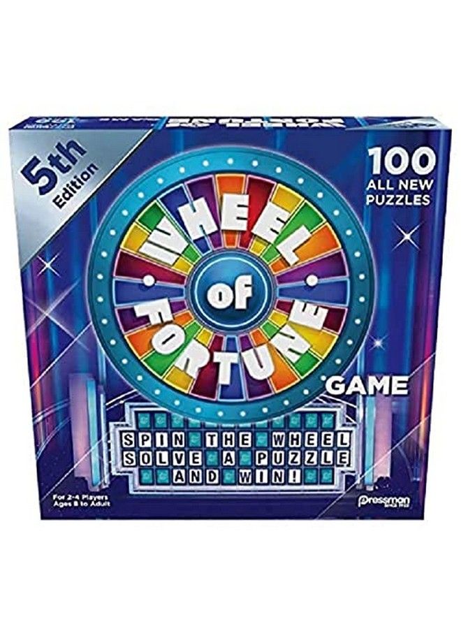 Pressman Wheel Of Fortune Game: 5Th Edition Spin The Wheel Solve A Puzzle And Win By Pressman 5" - Image 1