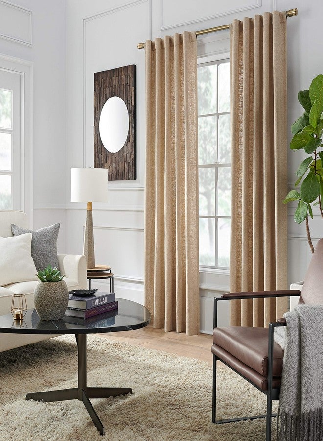 مود MODE Premium Collection Gardinenstange، 3.8 سم Durchmesser، zylindrische Gardinenstange، Endstücke und Stahl، zur Wandmontage، passend für Fenster von 91.4 cm bi 182.9 cm، يدفئ الذهب - Image 4