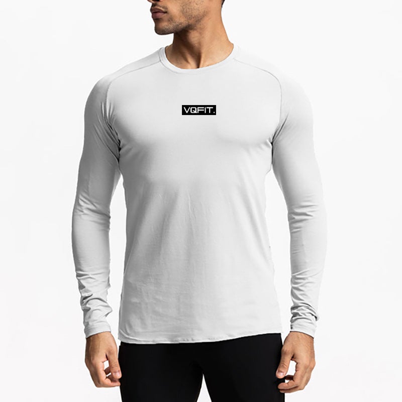 VQFIT Fitness Running Sports Long Sleeve T-shirt Muscle Men''s Autumn Elastic Tight Clothes Crewneck Explosive Base Shirt - Image 3