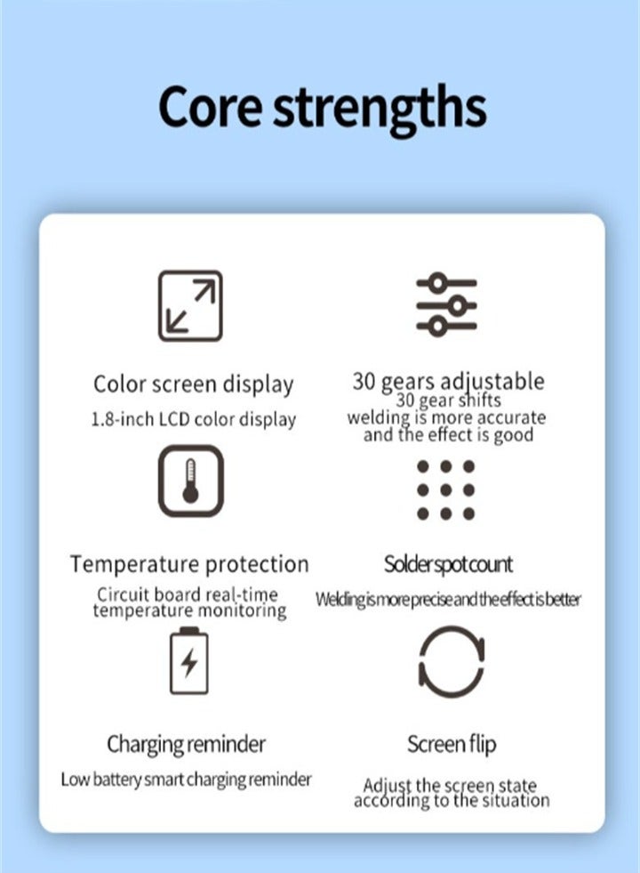 Digital spot welder 18650 lithium battery welding device with ammeter for nickel plated pure nickel sheet spot welder - Image 5