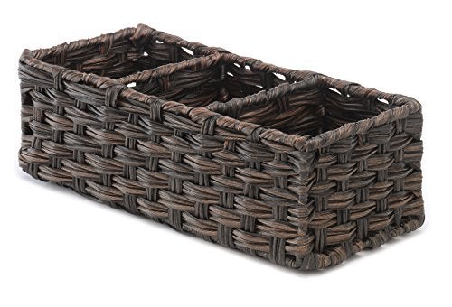 Whitmor Split Rattique Tank Topper Driftwood,Brown - Image 2