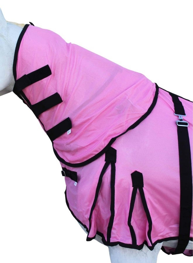 CHALLENGER 66" Horse Mesh Summer FlySheet Spring Airflow Neck Pink 73128 - Image 3