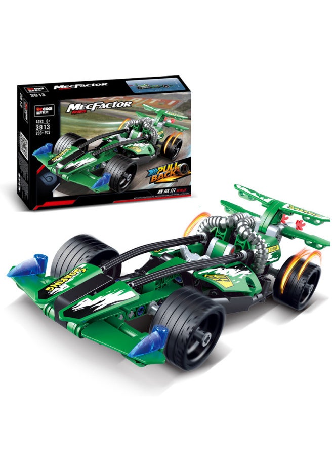 Diku Building Block Technology Mechanical Width Special GT Pull Back Function Assembled Formula Racing Model Boy Toy Gift-Color:3813/Cywell F1 Racing  - Image 1