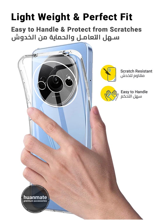 huanmate - 2 in 1 Xiaomi Redmi A3 Protection Pack - Ultra Clear Shockproof Case & Edge-to-Edge Screen Protector, 360 Degree Protection, Back Cover & Screen Protector for Xiaomi Redmi A3 - Image 1