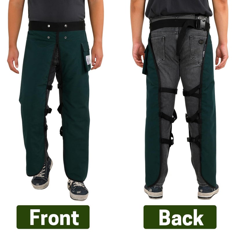 ZELARMAN Chainsaw Chaps Apron 8-Layer Wrap for Men/Women Loggers Forest Workers Protective Chain Saw Pants Adjustable - Image 3