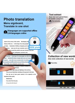 Translation Pen Scan Reader – Text to Speech Device, Language Translator, OCR Reader Pen, Supports 134 Languages, Photo & Text & Voice Translation, Ideal for Dyslexia – White - pzsku/Z0871420C5AC21C6E8A04Z/45/_/1739907471/31dd5505-5806-41fe-a78d-3c207d0b412a