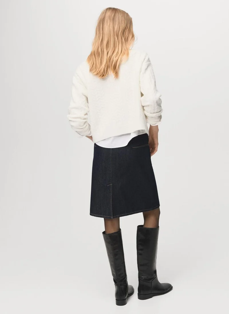 MANGO Braided knitted sweater